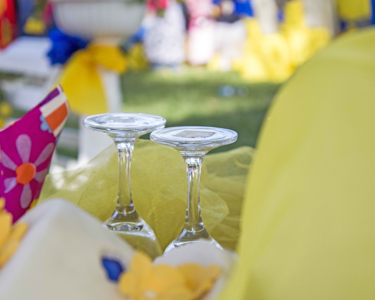 Wine glass at wedding