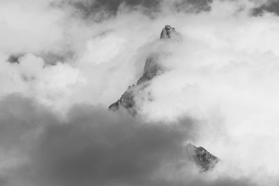 Low angle view of mountain against sky