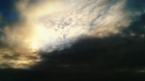 Low angle view of sky at sunset