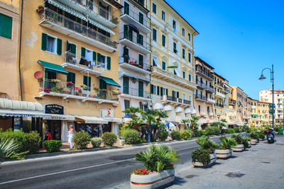 View of residential buildings against sky