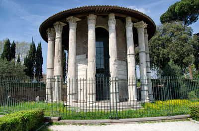 Low angle view of historical building