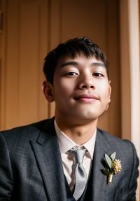 Portrait of boy looking away