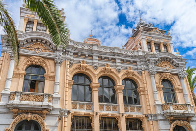 Low angle view of historic building