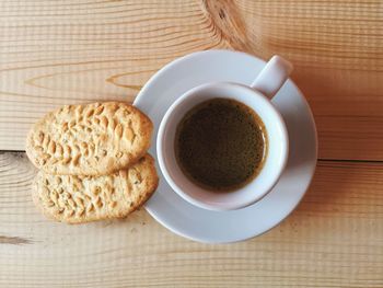 Coffee cup on table