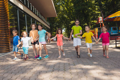 People walking on street