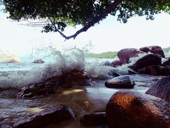 Scenic view of river against sky