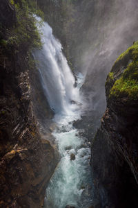 River flowing through rocks