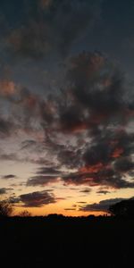 Scenic view of dramatic sky during sunset