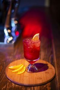 Close-up of drink on table