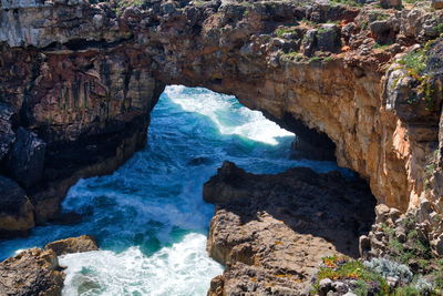 Rock formations in sea