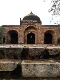 View of old building against clear sky
