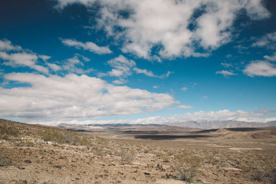 Scenic view of desert against sky