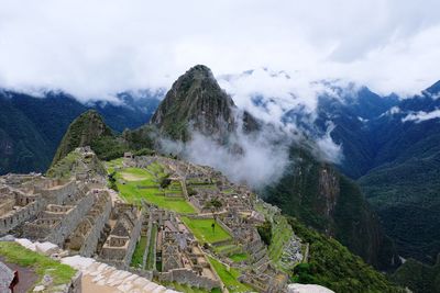 Scenic view of machu picchu