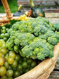 Close-up of vegetables in basket