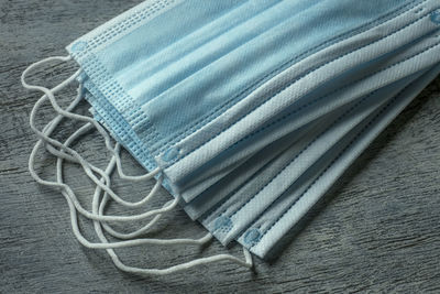 High angle view of pen on table