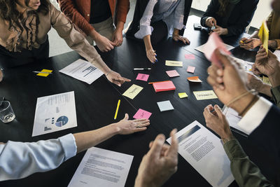 Group of business people during meeting in office