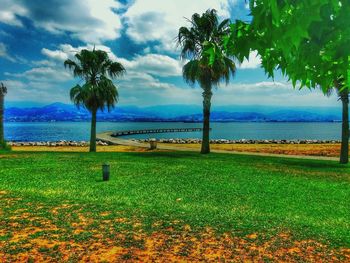 Scenic view of sea against sky