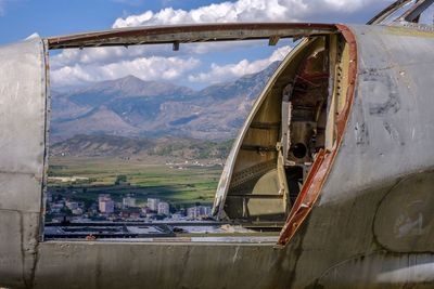 View of abandoned airplane