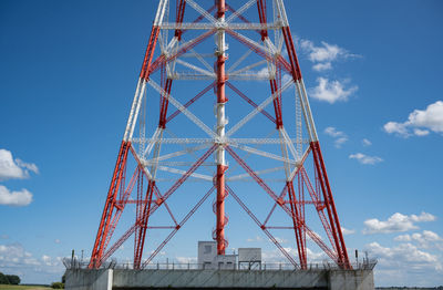 Low angle view of tower against sky