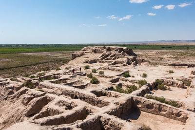 Aerial view of landscape against sky