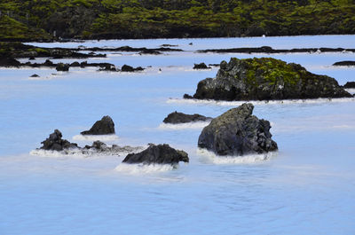 Scenic view of island