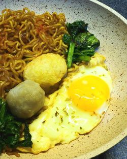 Close-up of fresh food in plate