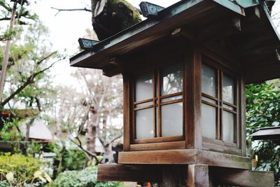 Built structure with windows in background