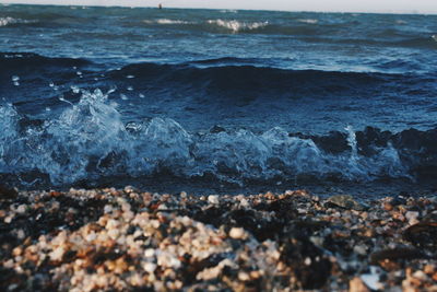 Scenic view of sea waves