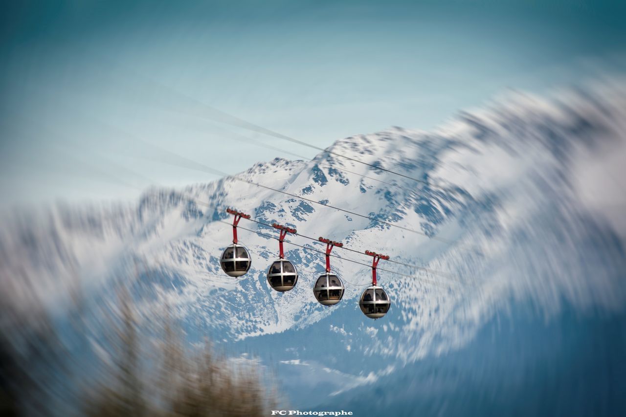 OVERHEAD CABLE CAR IN WINTER