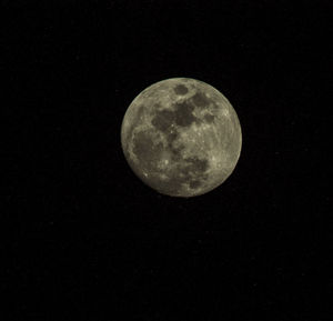 Low angle view of moon in sky