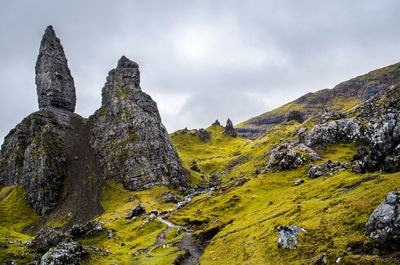 Old man of storr against sky