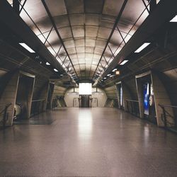 Interior of illuminated tunnel