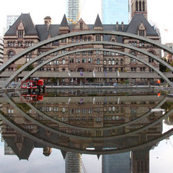 Bridge over river in city