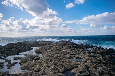 Scenic view of sea against sky