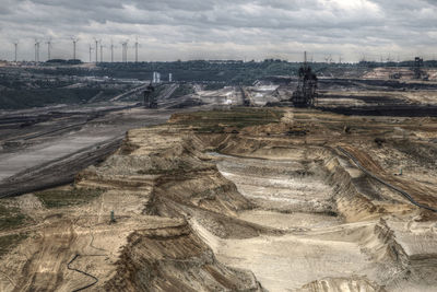 High angle view of landscape against sky