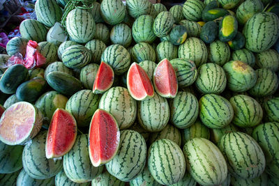 Full frame shot of fruits for sale at market stall