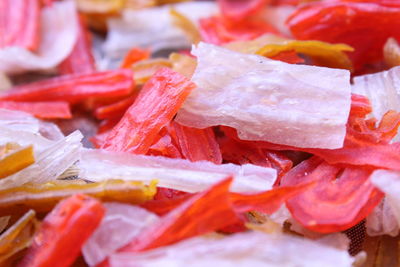 Full frame shot of chopped vegetables