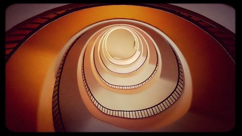 Low angle view of spiral staircase