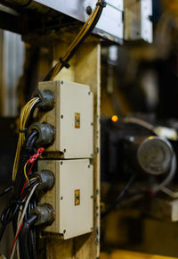 Close-up of machine part