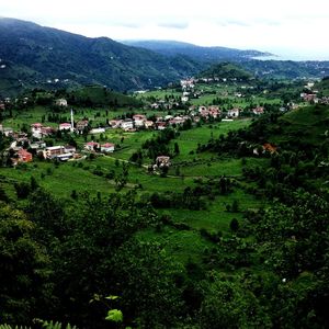 High angle view of townscape