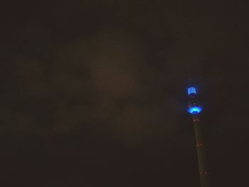 Low angle view of illuminated street light