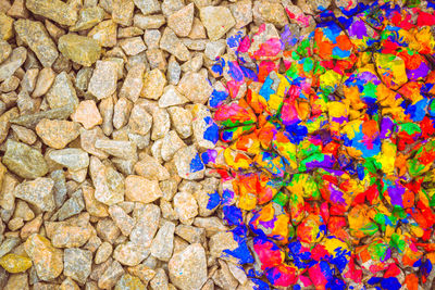 Full frame shot of multi colored rocks