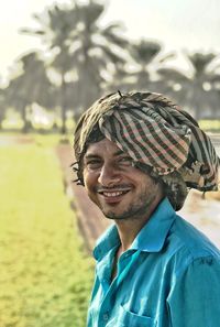 Portrait of smiling young man