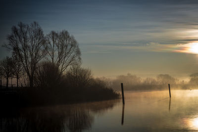 Scenic view of calm lake