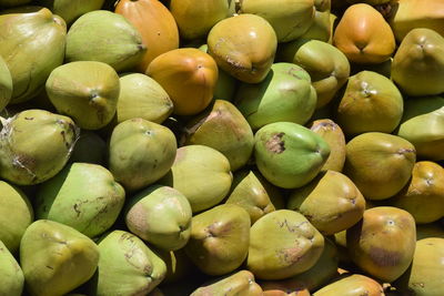 Full frame shot of fruits for sale in market