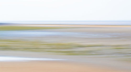 Close-up of beach against sky