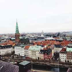 Cityscape with buildings in background