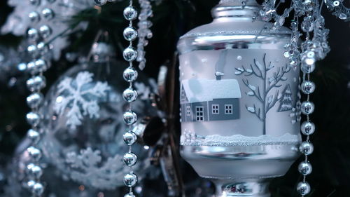 Close-up of decoration hanging on display at store