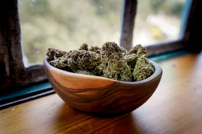 Close-up of potted plant on table