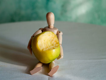 Close-up of apple on table